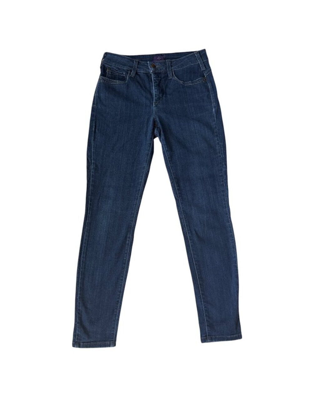 NYDJ Ami skinny legging lift tuck technology dark wash button zip women's 4P